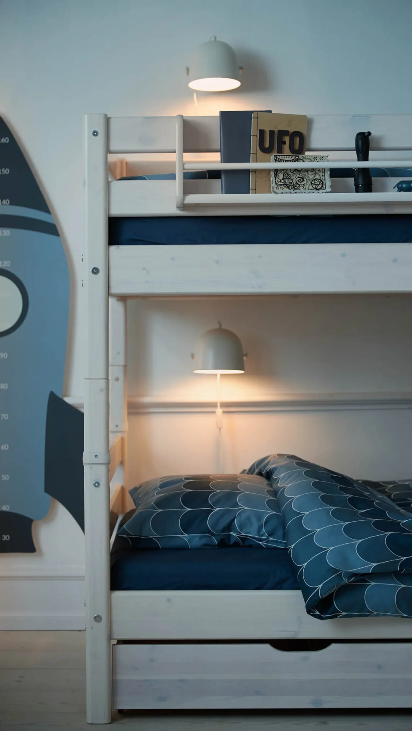FLEXA Beds With Drawers|Bunk Beds*Bunk bed with straight ladder