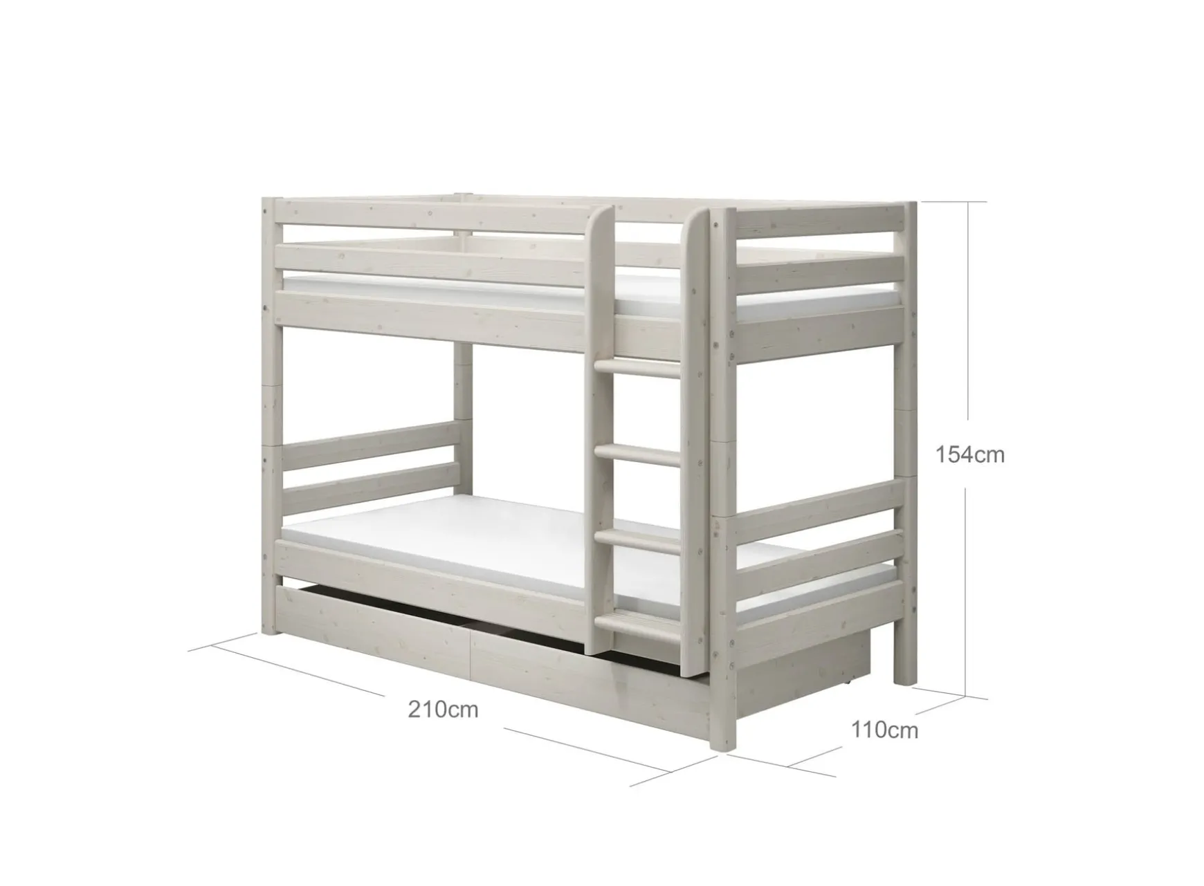 FLEXA Beds With Drawers|Bunk Beds*Bunk bed with straight ladder