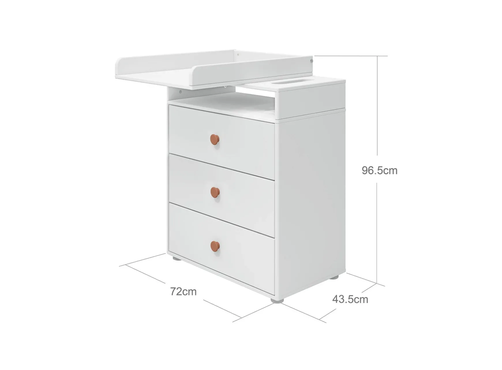 FLEXA Changing Tables*Changing table, 3 drawers