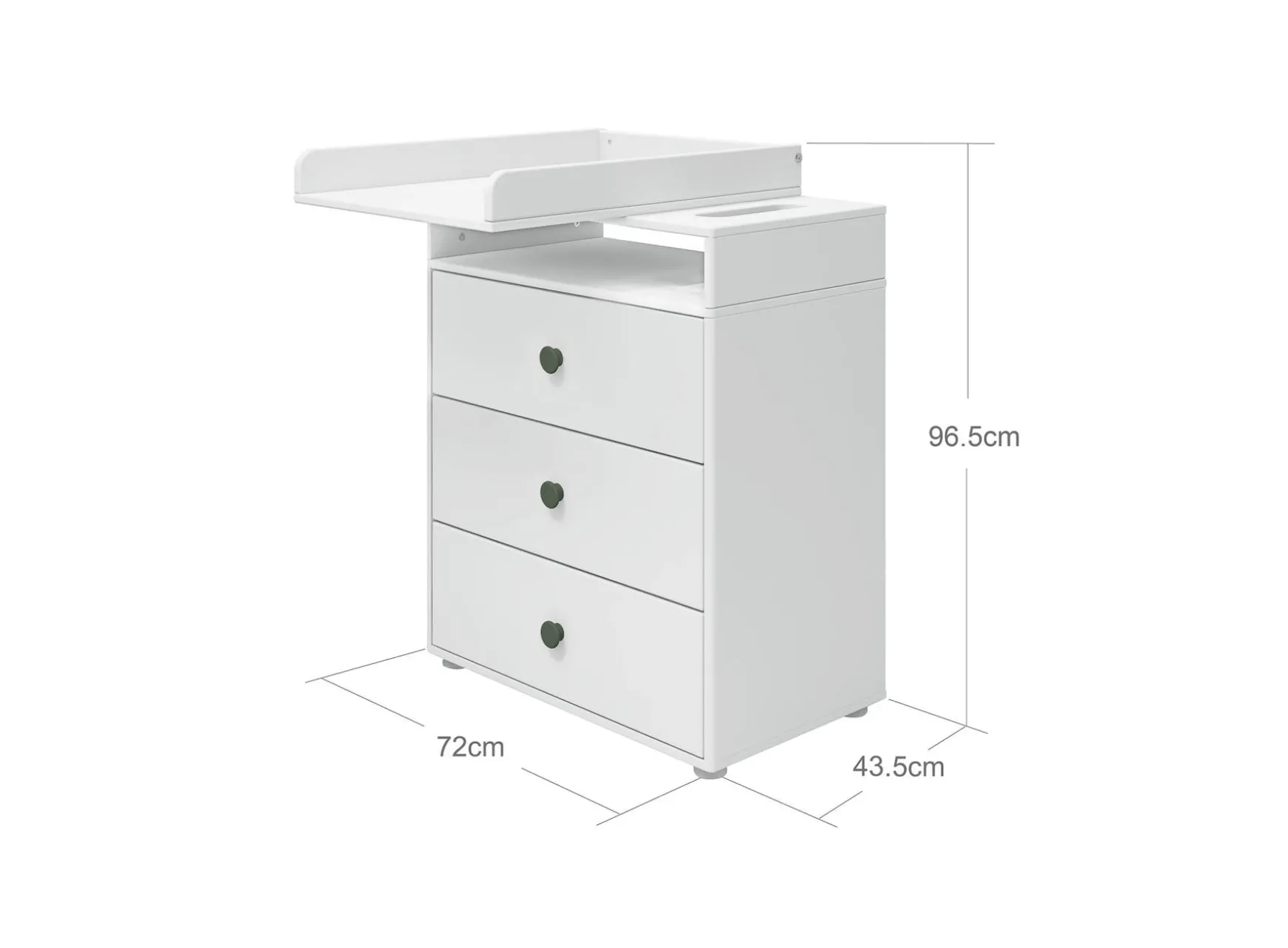 FLEXA Changing Tables*Changing table, 3 drawers
