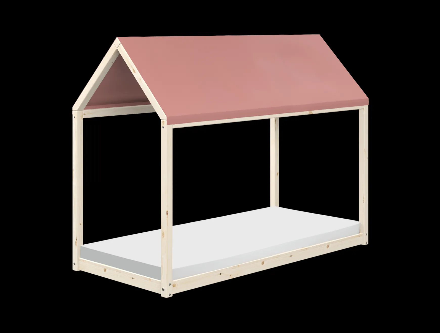 FLEXA House Bed Parts*COTTAGE roof, Misty Rose, 90x200