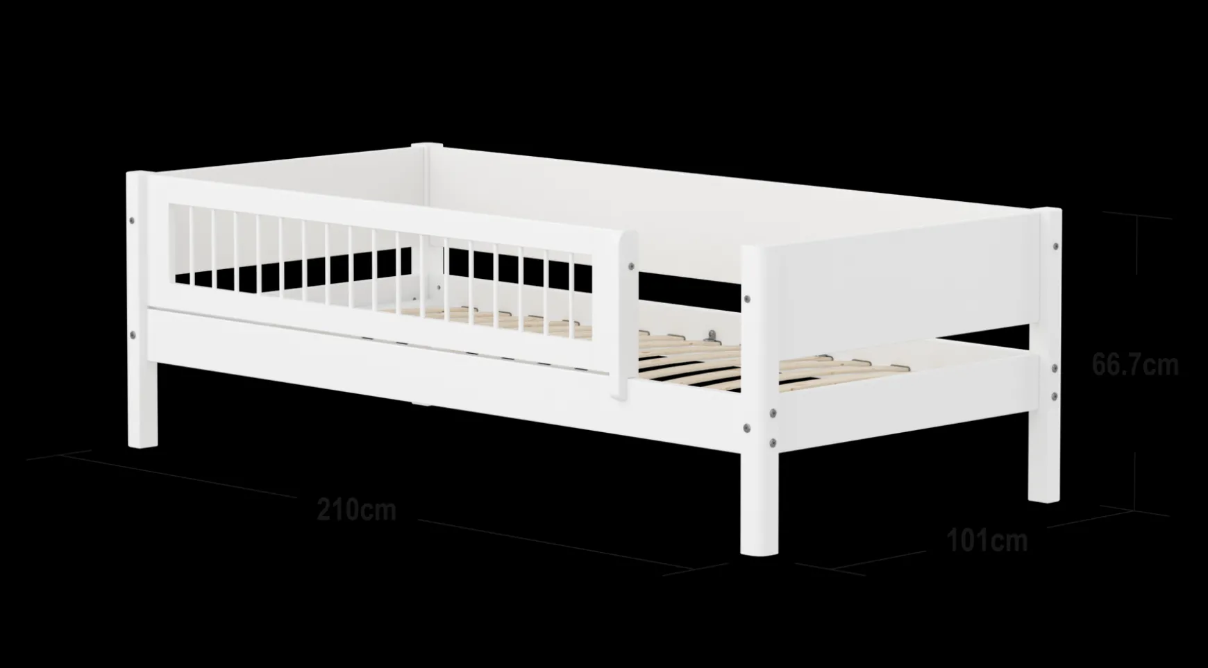 FLEXA Single Beds*Daybed with safety rail