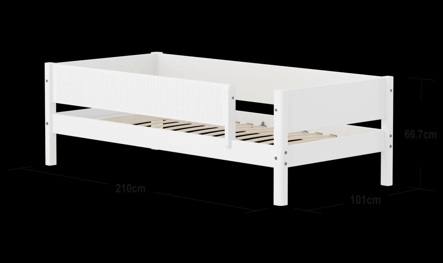 FLEXA Single Beds*Daybed with safety rail