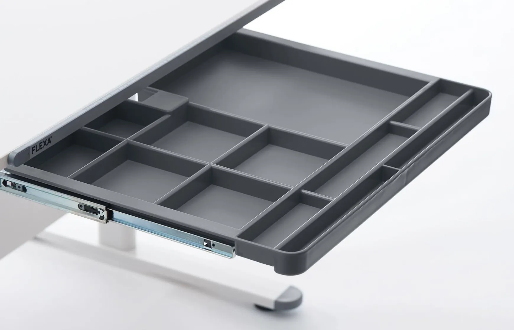 FLEXA Desk Accessories*EVO Drawers for Study desk, Dark Mountain Grey, 63.5x46 cm