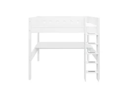 FLEXA Beds With Desk|High Beds*High bed w. straight ladder and desk
