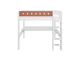 FLEXA Beds With Desk|High Beds*High bed w. straight ladder and desk