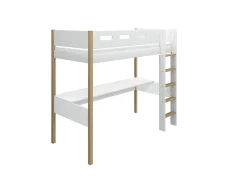 FLEXA Beds With Desk|High Beds*High bed w. straight ladder and desk