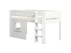FLEXA House Beds|Mid High Beds*Mid-high bed, str. ladder & Treehouse Bed Fronts, frame