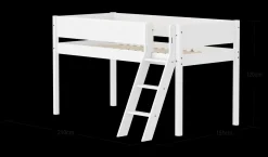 FLEXA Mid High Beds*Mid-high bed w. slanting ladder