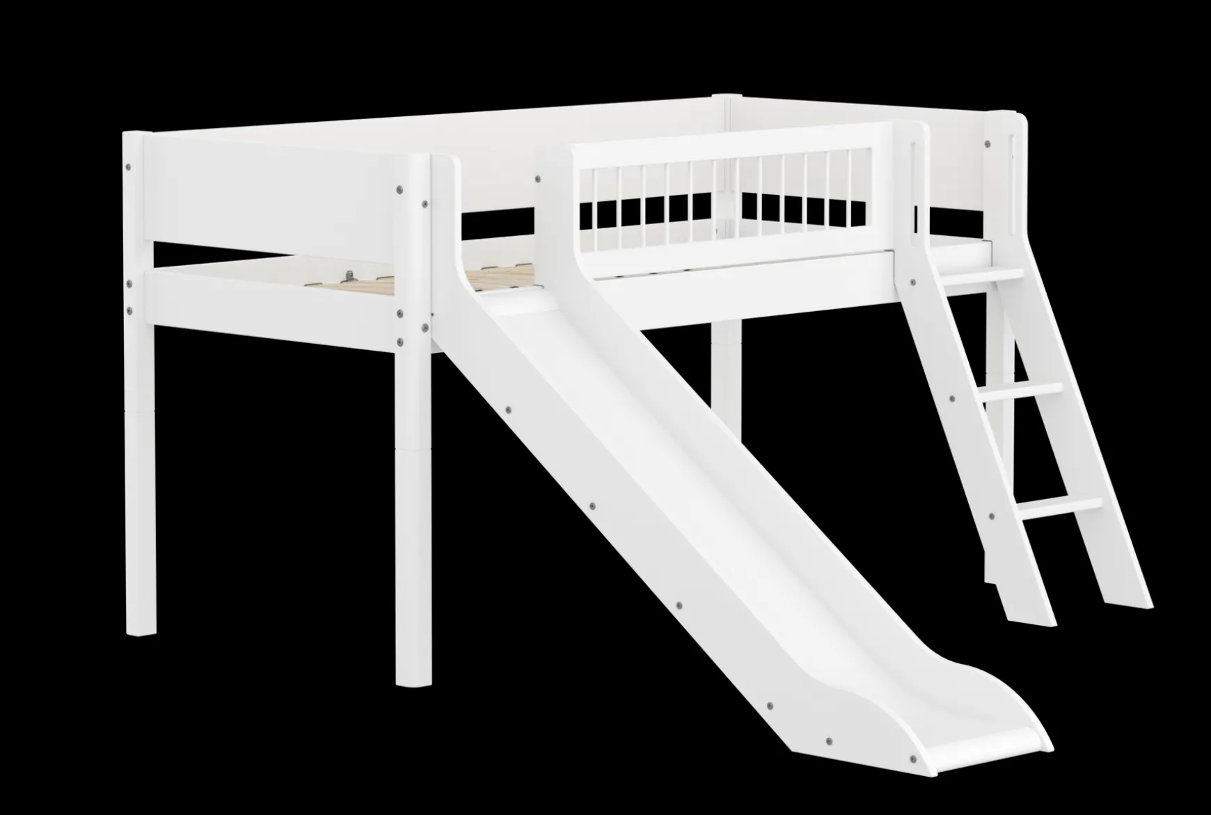 FLEXA Mid High Beds*Mid-high bed w. slanting ladder and slide