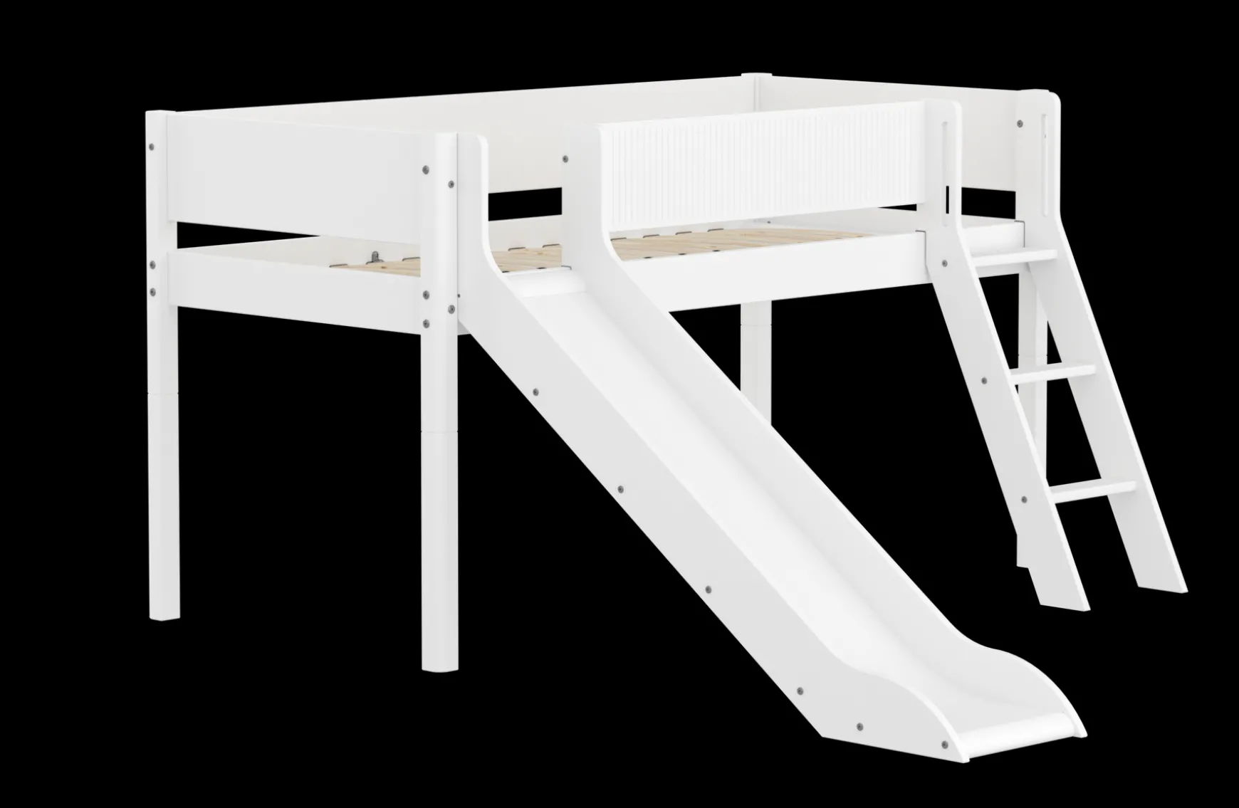 FLEXA Mid High Beds*Mid-high bed w. slanting ladder and slide