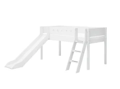 FLEXA Beds With Slide|Mid High Beds*Mid-high bed w. slanting ladder and slide