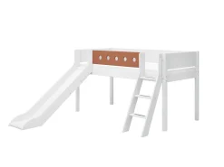 FLEXA Mid High Beds|Beds With Slide*Mid-high bed w. slanting ladder and slide