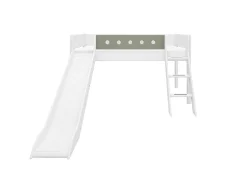 FLEXA Beds With Slide|Mid High Beds*Mid-high bed w. slanting ladder and slide