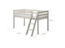FLEXA Mid High Beds*Mid-high bed w. slanting ladder