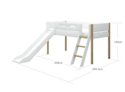 FLEXA Beds With Slide|Mid High Beds*Mid-high bed w. slide