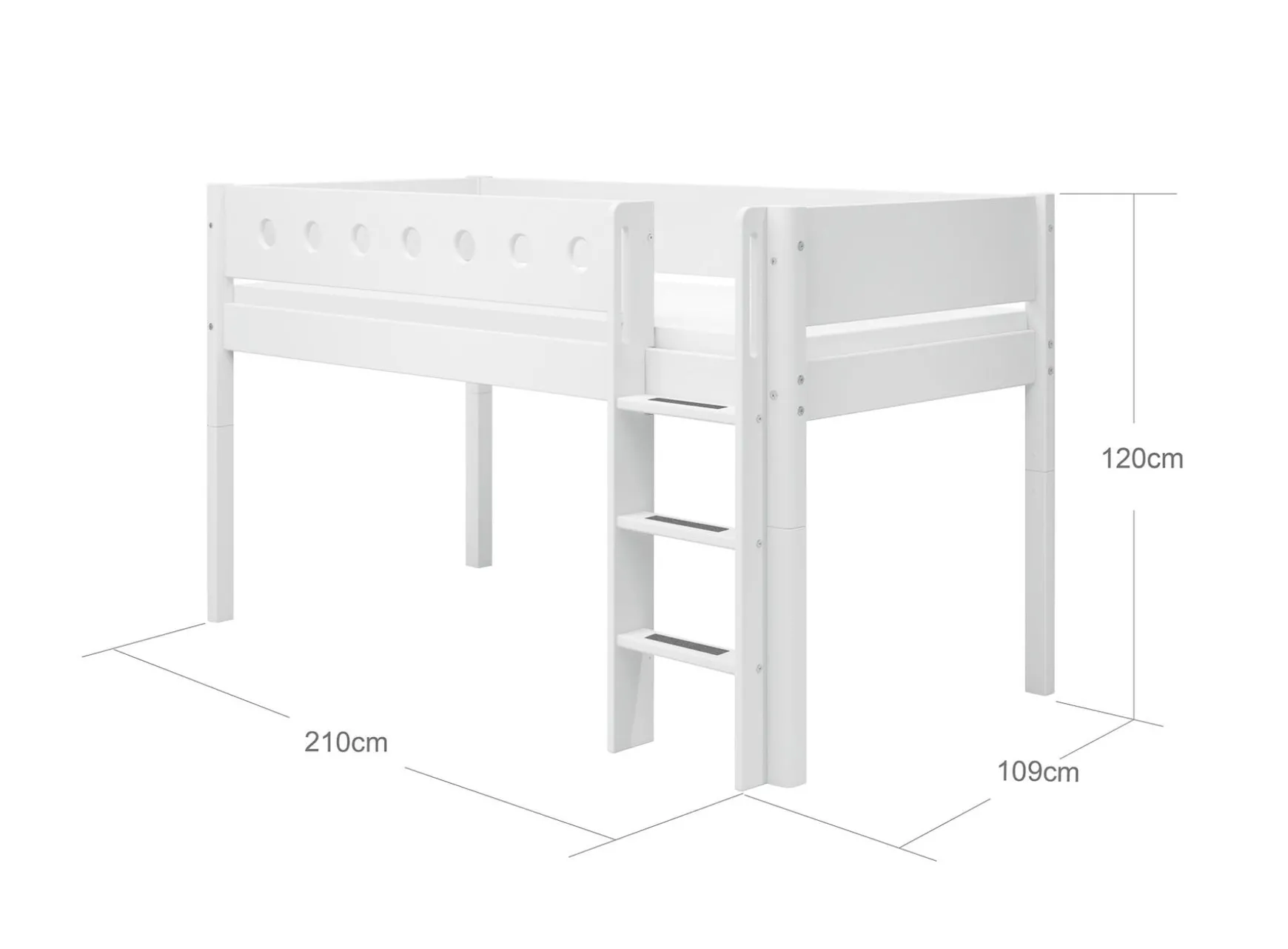 FLEXA Mid High Beds*Mid-high bed w. straight ladder