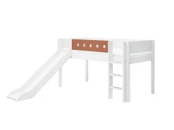 FLEXA Beds With Slide|Mid High Beds*Mid-high bed w. straight ladder and slide