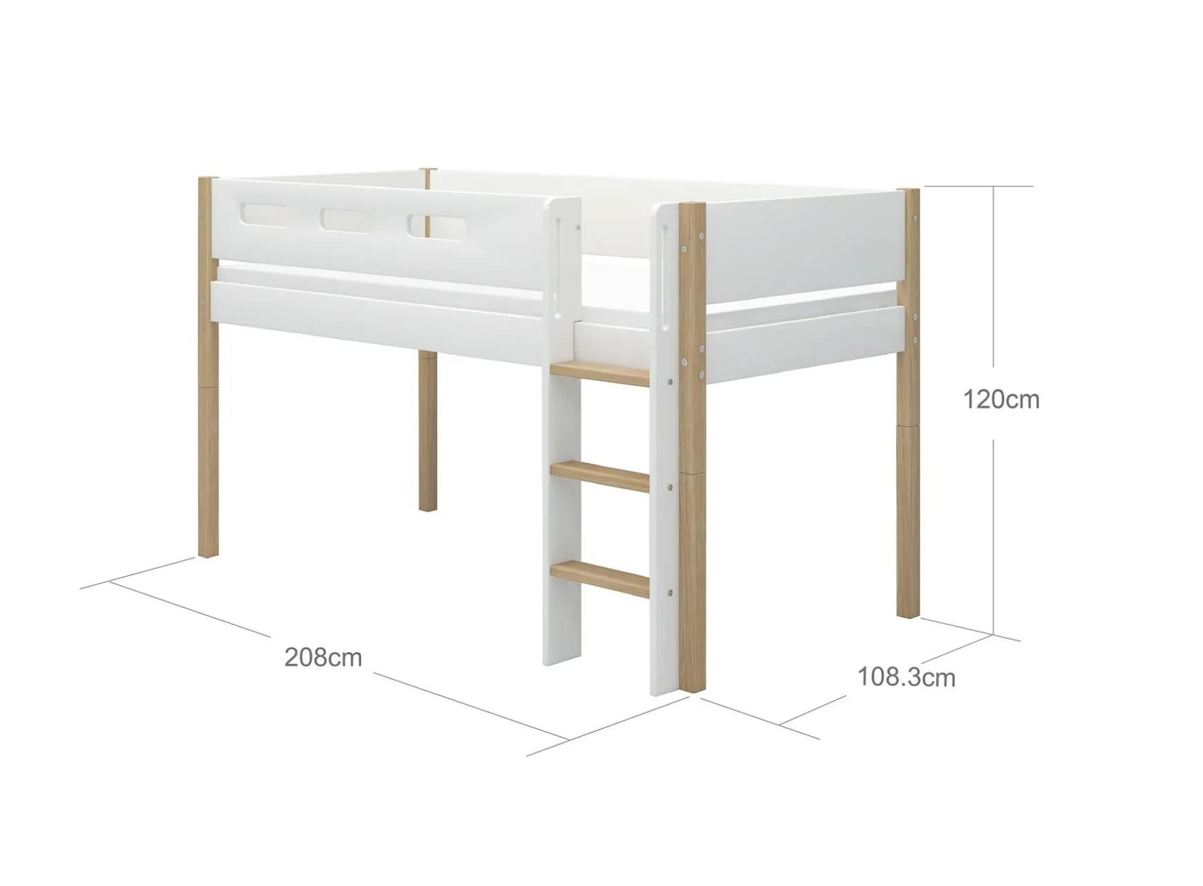 FLEXA Mid High Beds*Mid-high bed w. straight ladder