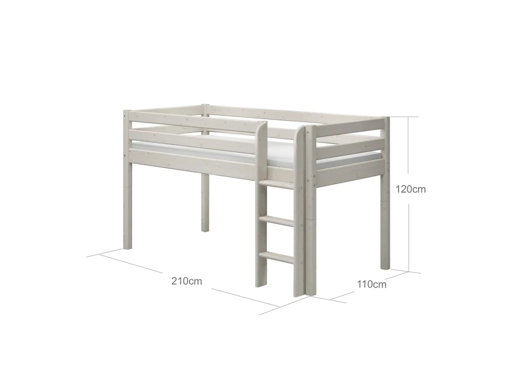 FLEXA Mid High Beds*Mid-high bed w. straight ladder