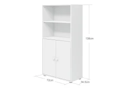 FLEXA Bookcases|Bookcases*Midi bookcase, 2 doors