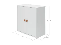 FLEXA Bookcases|Bookcases*Mini bookcase, 2 doors