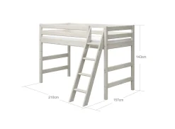 FLEXA Mid High Beds*Semi-high bed w. slanting ladder