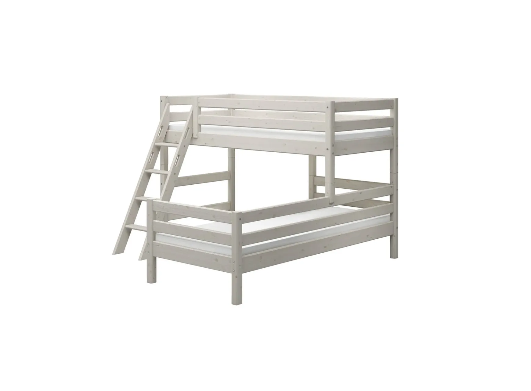 FLEXA Bunk Beds|Mid High Beds*Semi-high bed w. slanting ladder