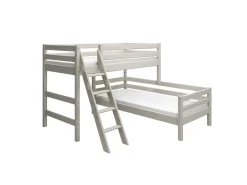 FLEXA Bunk Beds|Mid High Beds*Semi-high bed w. slanting ladder