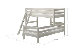 FLEXA Bunk Beds|Mid High Beds*Semi-high bed w. slanting ladder
