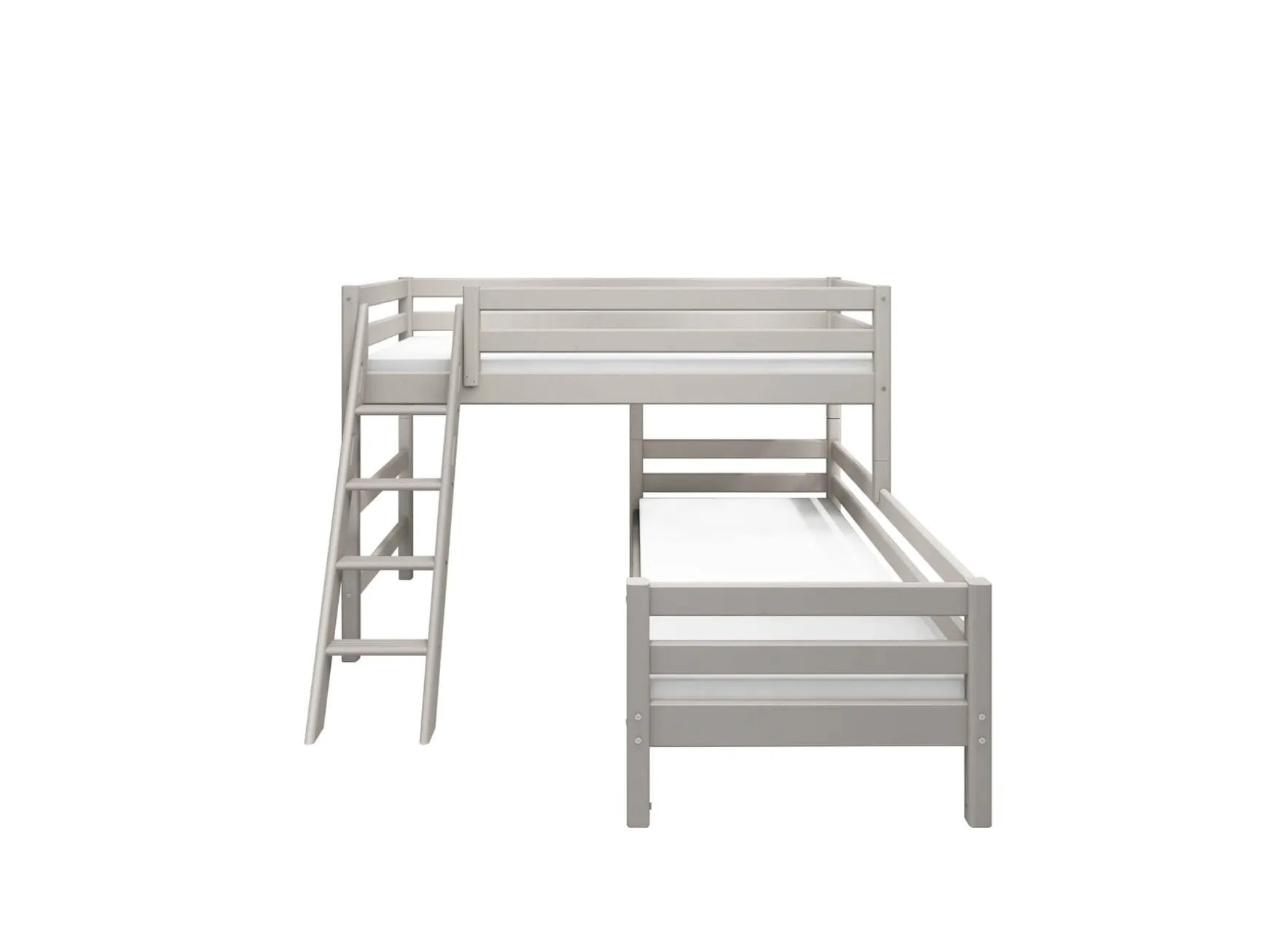 FLEXA Bunk Beds|Mid High Beds*Semi-high bed w. slanting ladder