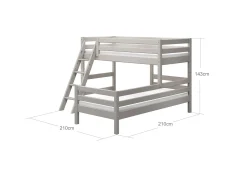 FLEXA Bunk Beds|Mid High Beds*Semi-high bed w. slanting ladder