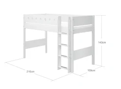 FLEXA Mid High Beds*Semi-high bed w. straight ladder