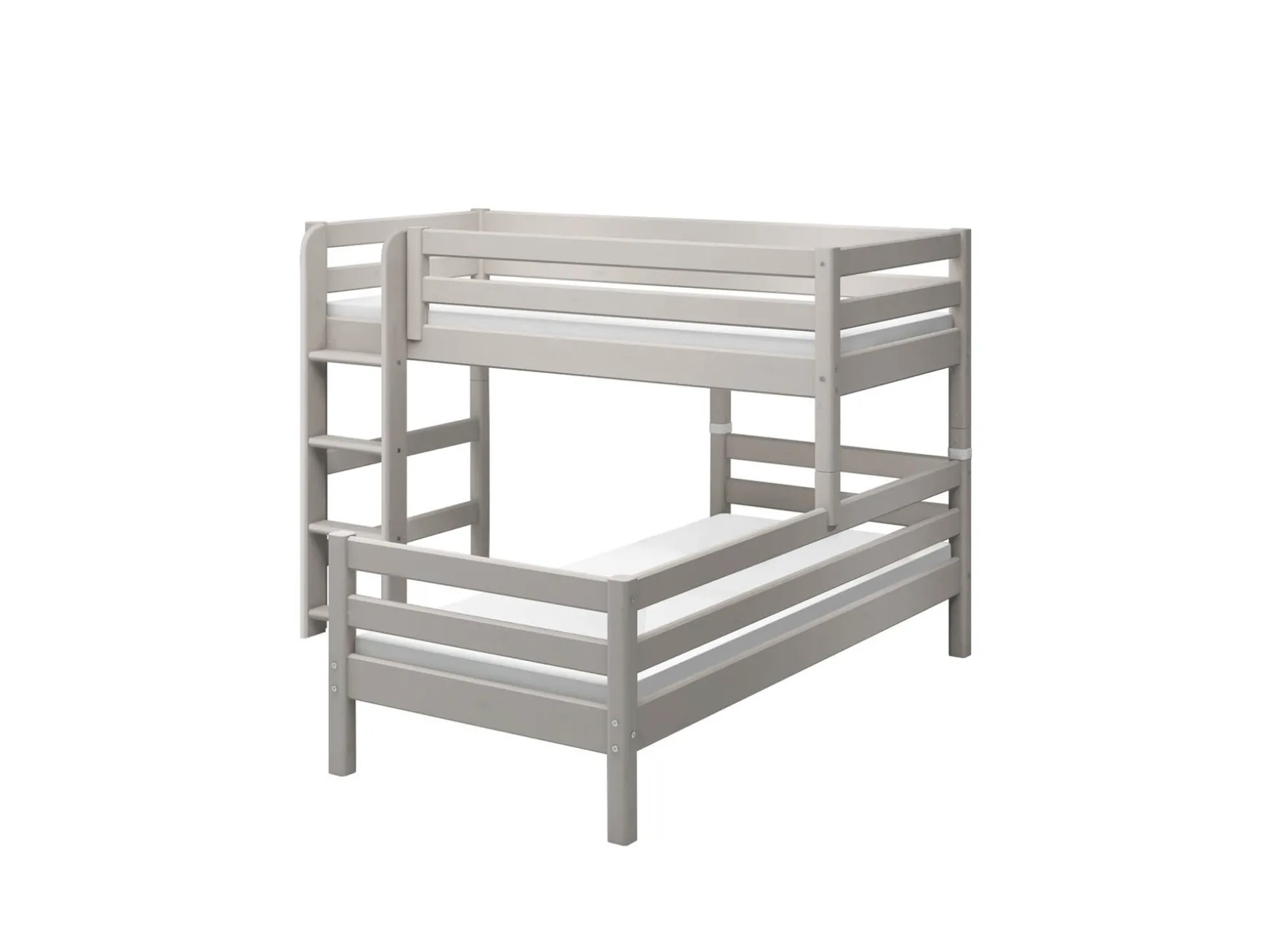 FLEXA Bunk Beds|Mid High Beds*Semi-high bed w. straight ladder