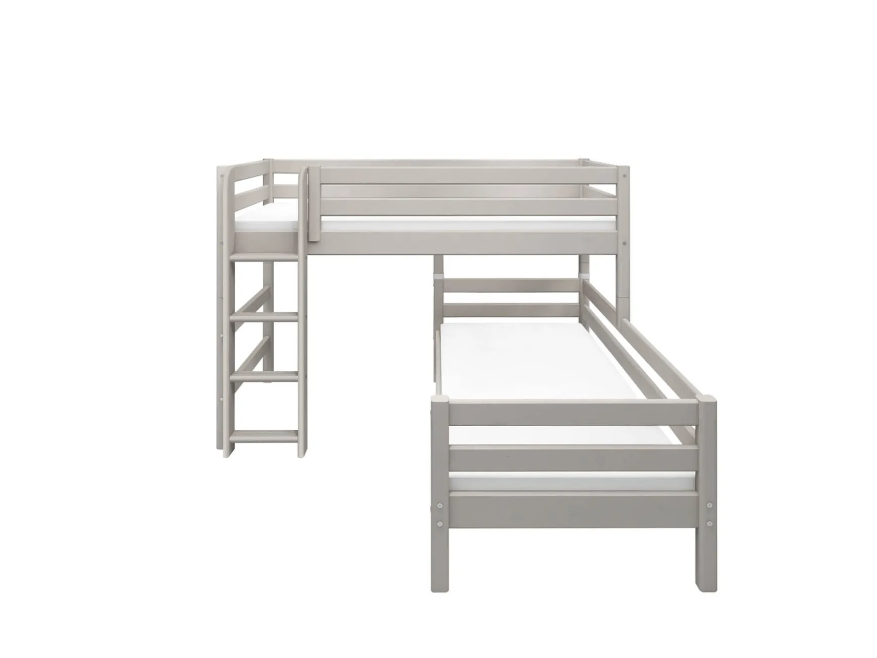 FLEXA Bunk Beds|Mid High Beds*Semi-high bed w. straight ladder