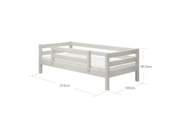 FLEXA Single Beds*Single bed w. centered safety rail