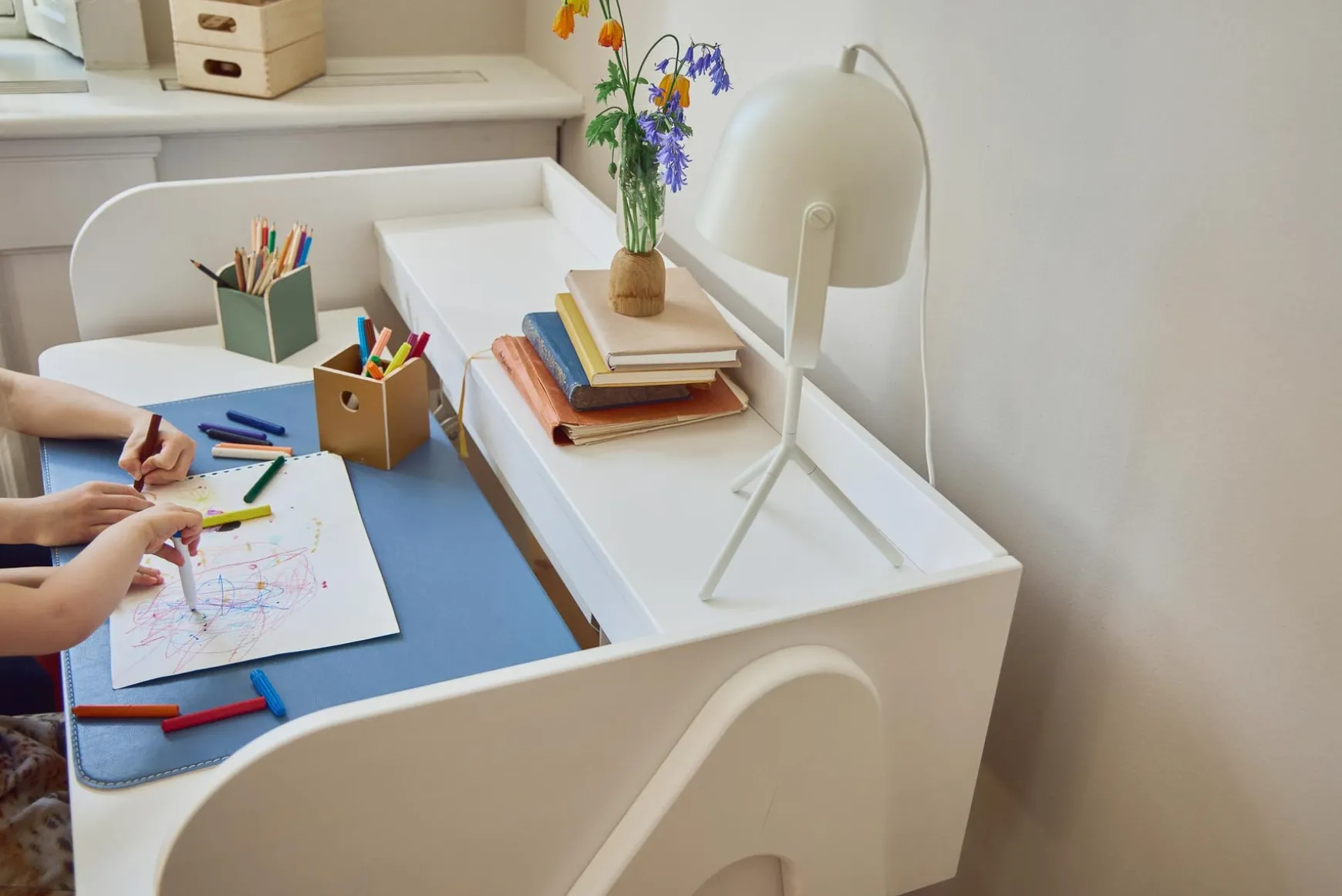 FLEXA Desk Accessories*STUDY Desk pad, Frosty Blue, 66x43 cm