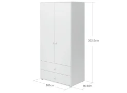 FLEXA Wardrobes*Wardrobe, 2 doors + 2 drawers