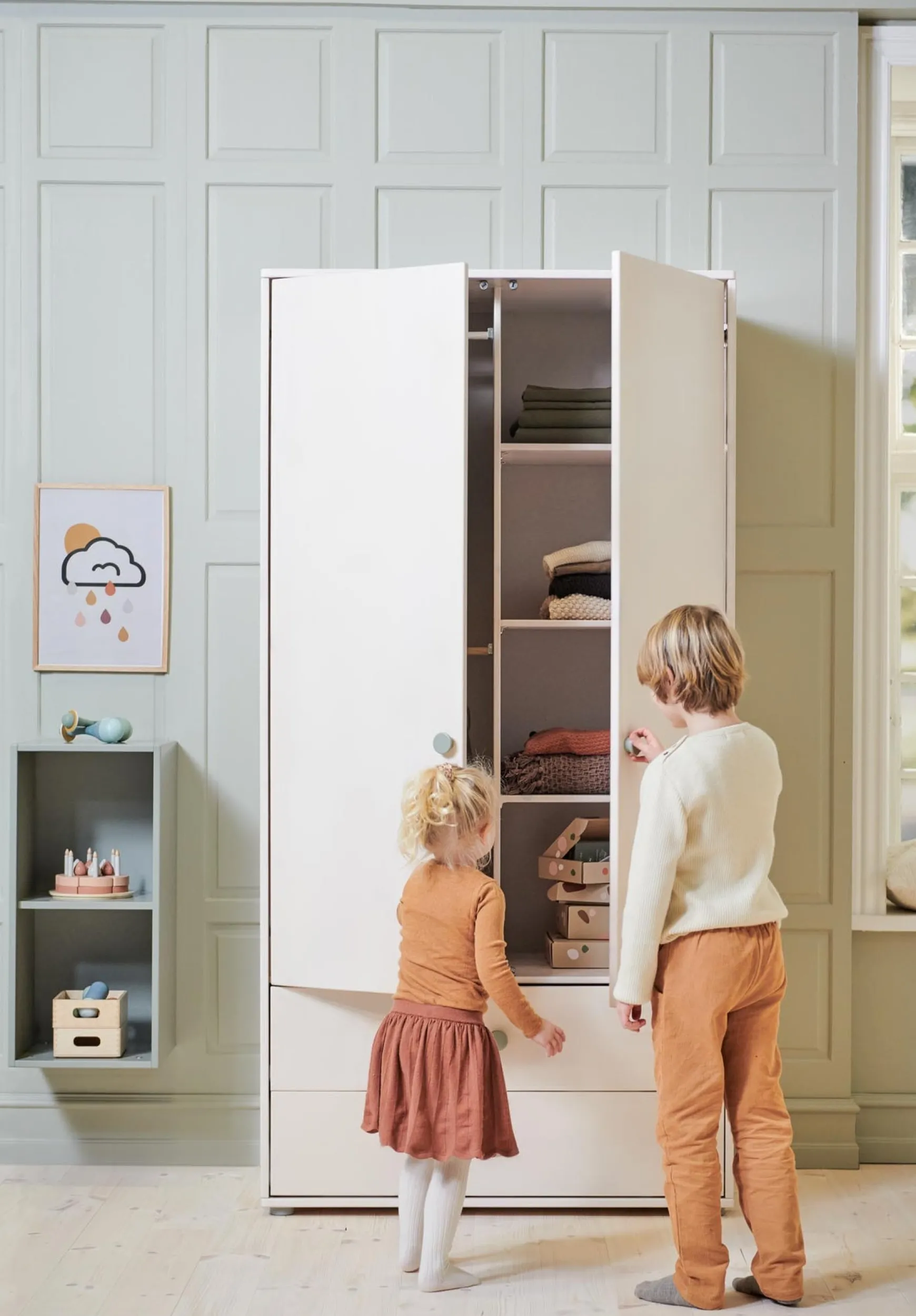 FLEXA Wardrobes*Wardrobe, 2 doors + 2 drawers