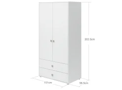 FLEXA Wardrobes*Wardrobe, 2 doors + 2 drawers