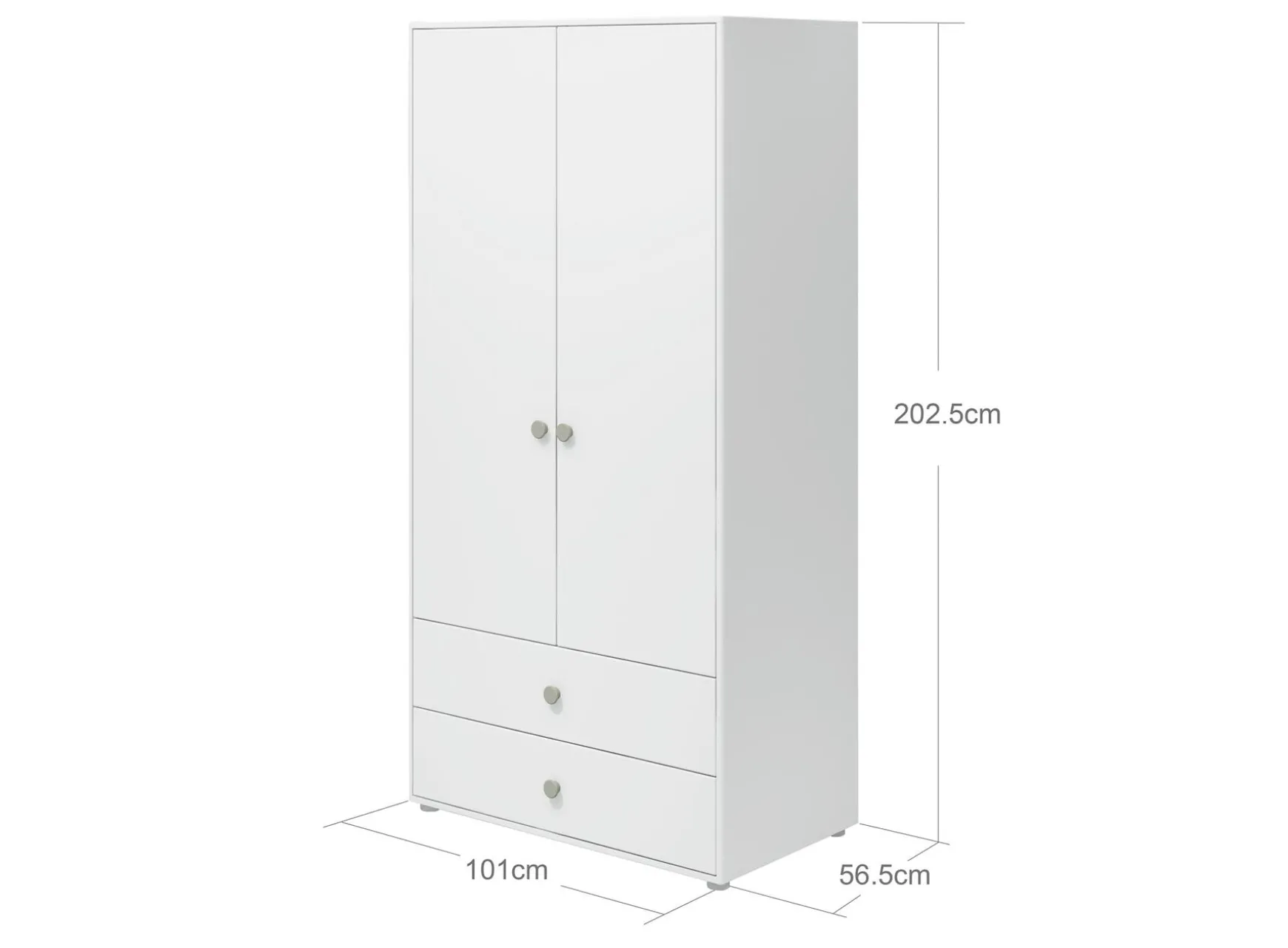 FLEXA Wardrobes*Wardrobe, 2 doors + 2 drawers