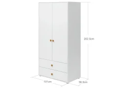 FLEXA Wardrobes*Wardrobe, 2 doors + 2 drawers