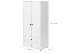FLEXA Wardrobes*Wardrobe, 2 doors + 2 drawers