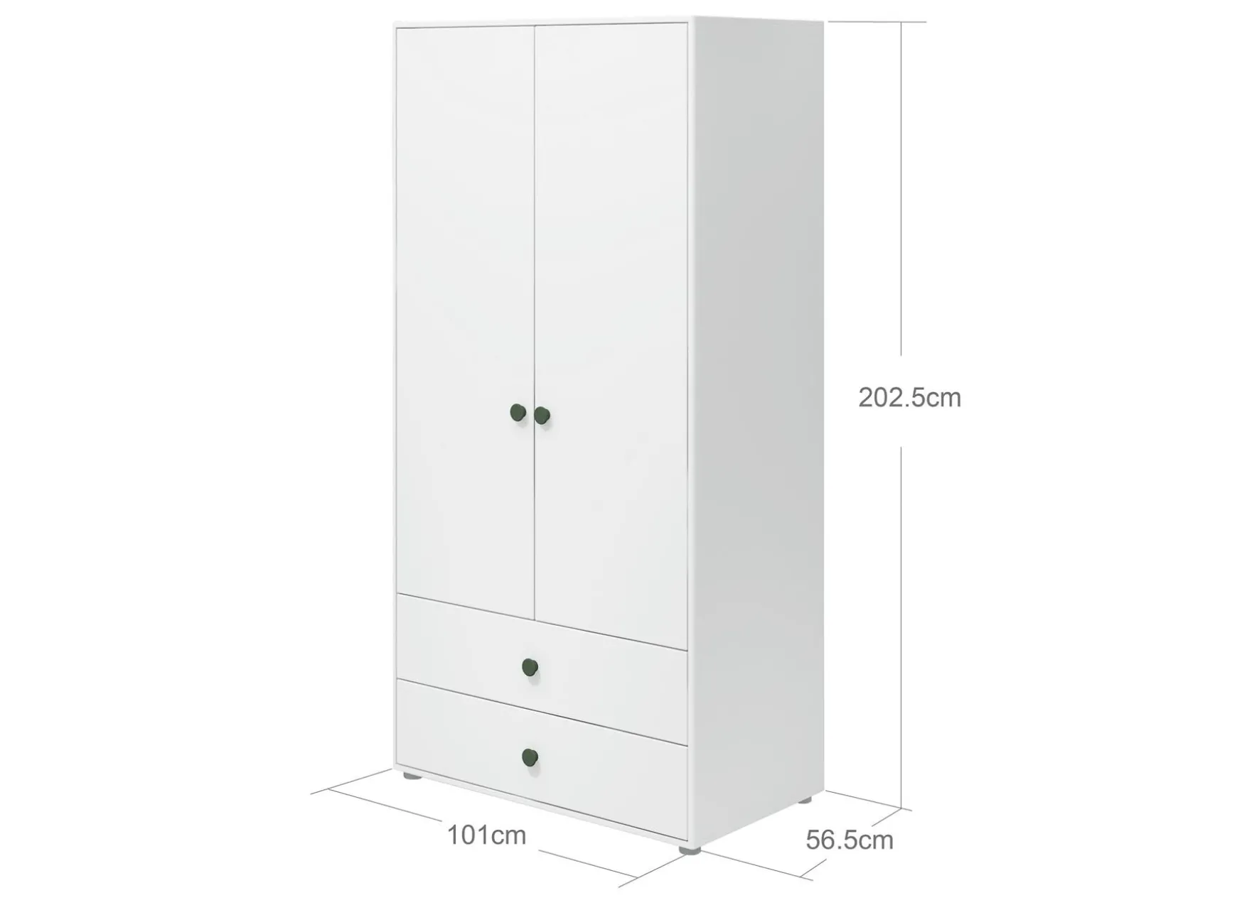 FLEXA Wardrobes*Wardrobe, 2 doors + 2 drawers