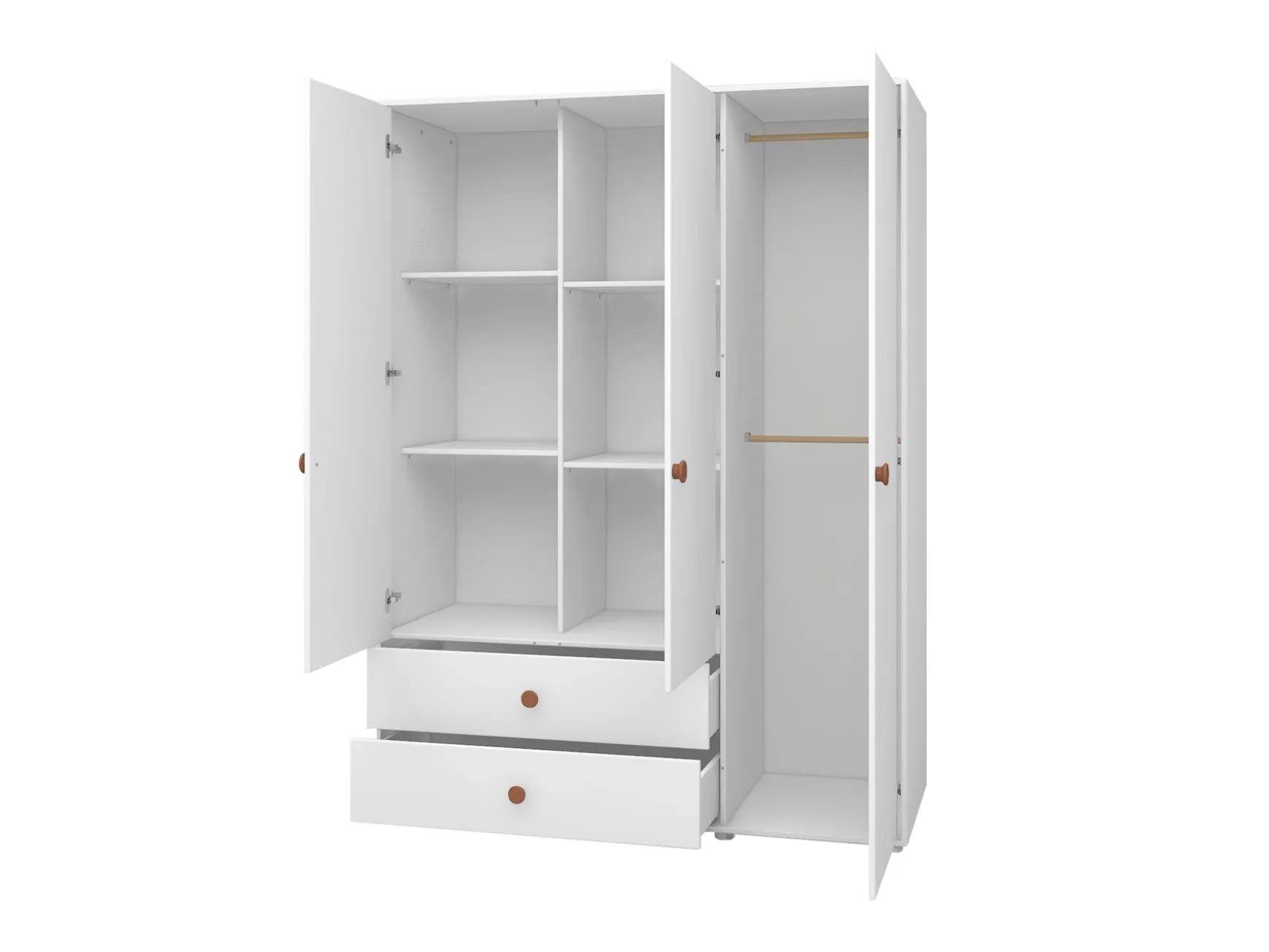 FLEXA Wardrobes*Wardrobe, 3 doors + 2 drawers